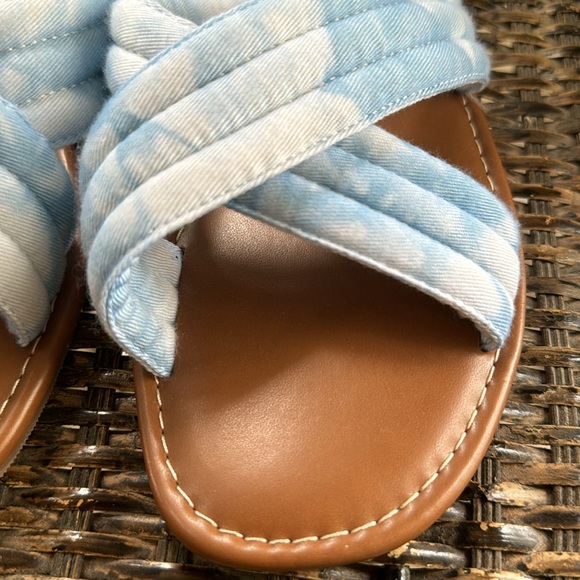 Shade and Shore Tie Dye‎ slip on sandals clouds blue women’s size 8 - Picture 2 of 5